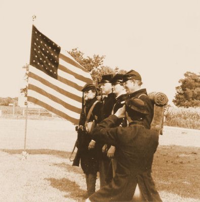 Honoring the flag. Malvern Hill, VA National Park (1991)
