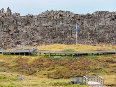 The Lawhill site of the Althing assembly at Thingvellir which began in  930 AD