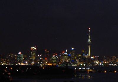 Auckland at Night from Devonport