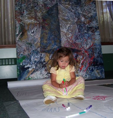 Coloring @ the Salvation Army prayer sanctuary