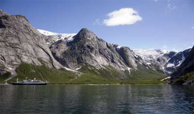 A fjord is a valley carved out by ice and filled by the sea.