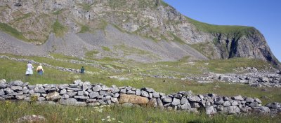 In earlier times, each family had a plot to cultivate; and a pasture; stones marked the boundaries.