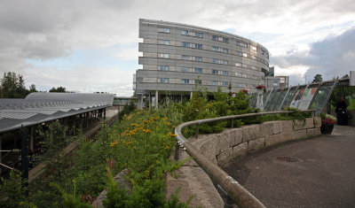 SAS Radisson Airport Hotel with station for the Airport Express train to Oslo's center.