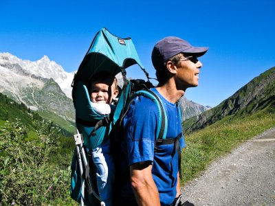 A hike in the Swiss Val Ferret with little Adam
