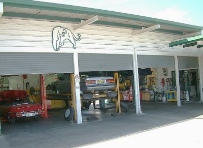 The Roadbend service bays