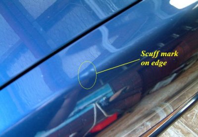 Bad scuff mark on edge