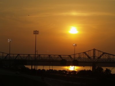 Sunset over the Ohio River
