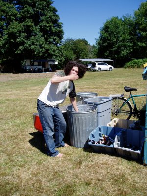 Scott Leach taking care of the recycling duties.  AM 072.jpg