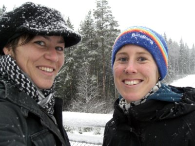 Me and Karin and lots of snow in November
