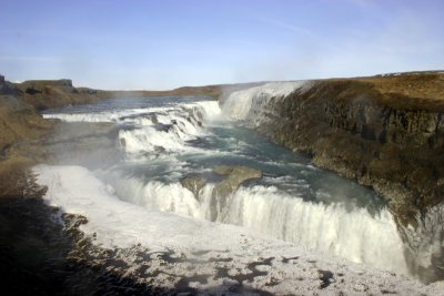 Gulfoss impressive waterfall