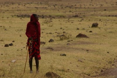 A Maasai in the Ngorongoro Crater