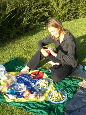 Picknick on campsite