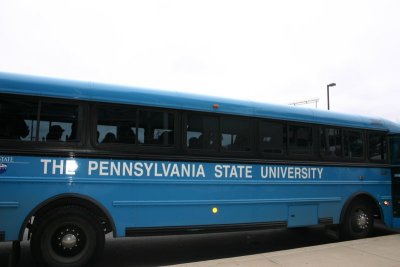 Bus of footballers, Penn State University
