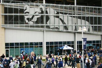 The Lion watches over Beaver Stadium, Penn State University