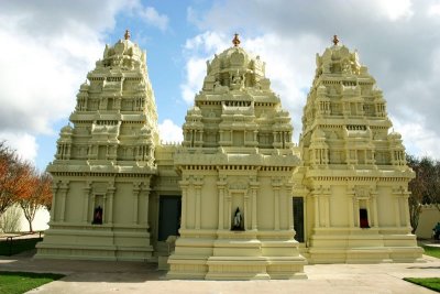 The Kopurams in the Meenakshi Temple in Pearland, Houston