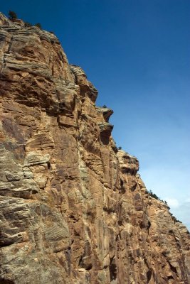 The steep rock face from Bright Angel Trail, Grand Canyon National Park