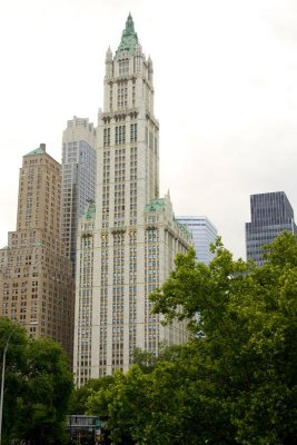 Woolworth building at City Hall Park, New York City