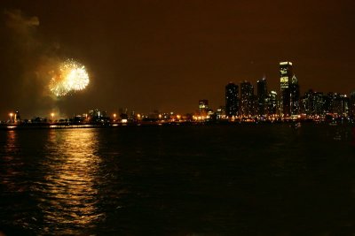 Rockets light up the sky, Chicago