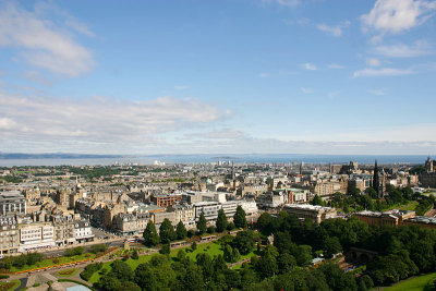 Edinburgh with West Princes Street Gardens below