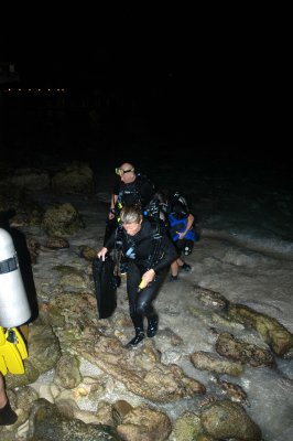 Night dive from the house