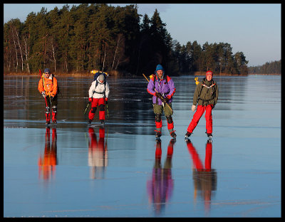 Perfect skating !! Lake Helgasjn Sweden 2002