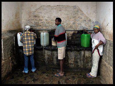 Getting water in Cachaca - Sao Nicolau