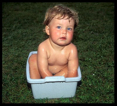 Martin taking a bath 1995