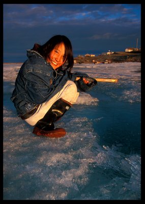 Midnight fishing - Cambridge Bay Canada june 2000