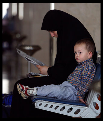 Waiting at the airport - Trabzon Turkey 2002