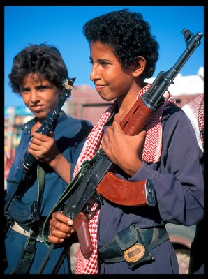 Heavy armed boys - Yemen 1997