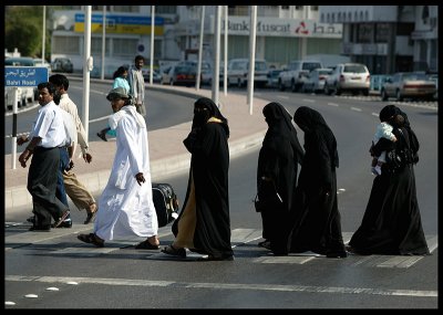 Women walking in Muscat