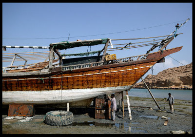 Dhow shipyard in Sur