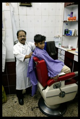 Taking a haircut - Muscat