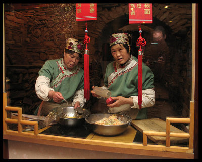 Chefs on Mongolian restaurant