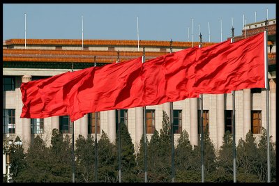 Flags on Tiananmen Square