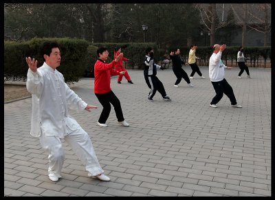 Early morning Taiji in a Beijing Park