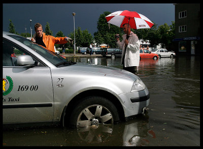 Need boat not Taxi ! Vxj after heavy rain 2003