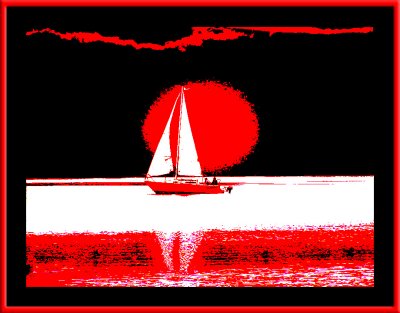 Sailboat in Red
