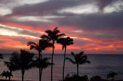 Sunset from our balcony