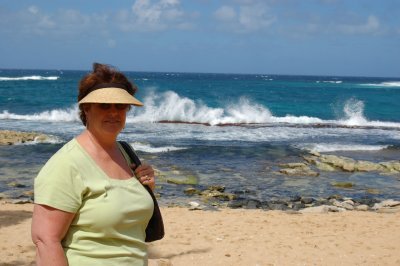 Elaine on Beach at Mama's