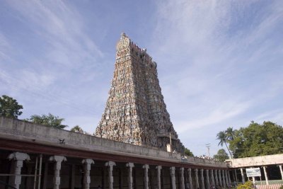 Gopuram shot from inside the temple