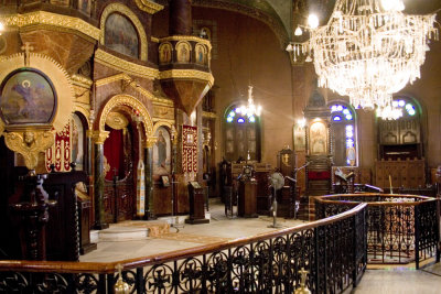 Coptic Church interior. St. George, I believe.