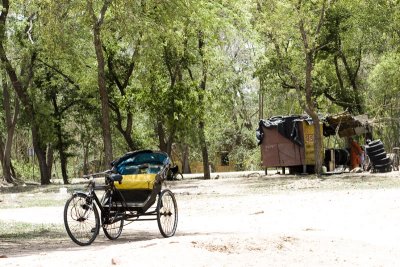 A lonely rickshaw