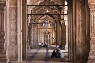 Inside the mosque, a madrassa