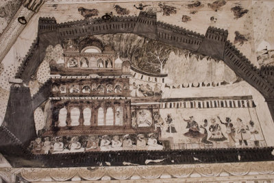 Painting inside the Laxmi temple