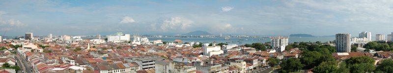 A view over the city of Georgetown (Penang Island, Malaysia)