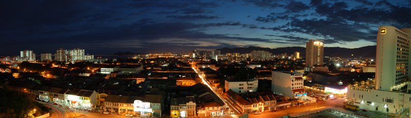 City of Georgetown at dusk (Penang Island, Malaysia)