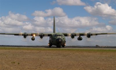 RAAF C-130H Hercules on runway