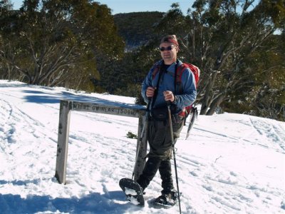 Robert on the summit of Mt St Gwinear 1509m