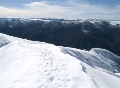 Mt Bogong from the summit of Mt Feathertop